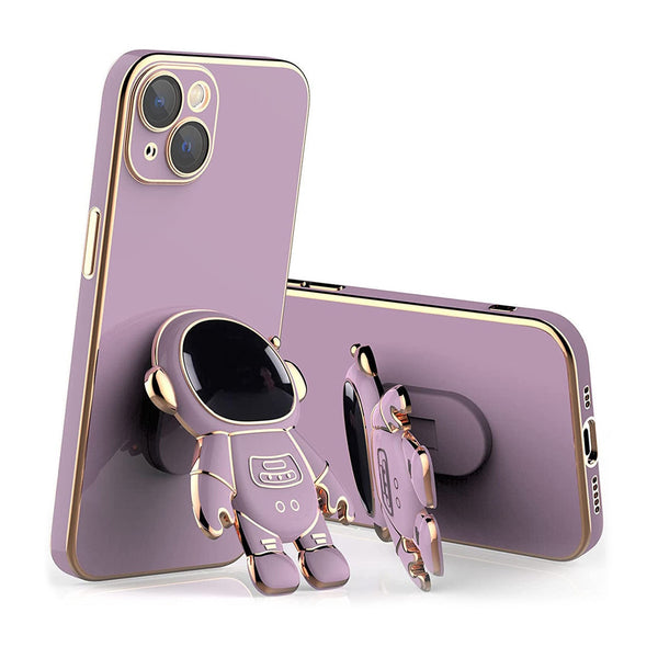 Electroplated 3D Astronaut Folding Stand Case For iPhone 11, 12, 13 Series
