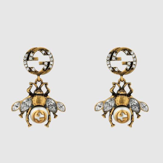 Luxury Bee earrings with Interlocking G