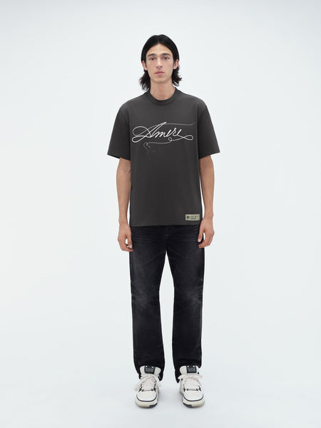 Premium Stitch logo-Print Drop Shoulder T-shirt