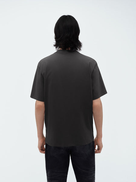 Premium Stitch logo-Print Drop Shoulder T-shirt