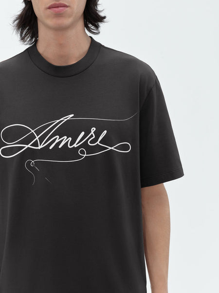 Premium Stitch logo-Print Drop Shoulder T-shirt