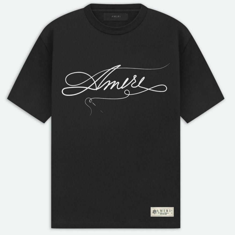 Premium Stitch logo-Print Drop Shoulder T-shirt