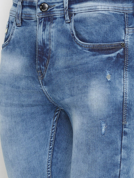 Men Blue Slim Fit Mid-Rise stretchable Jeans