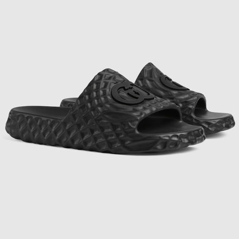 Premium Men's Interlocking G slide sandal
