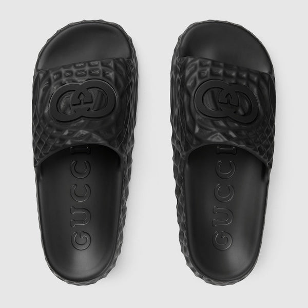 Premium Men's Interlocking G slide sandal