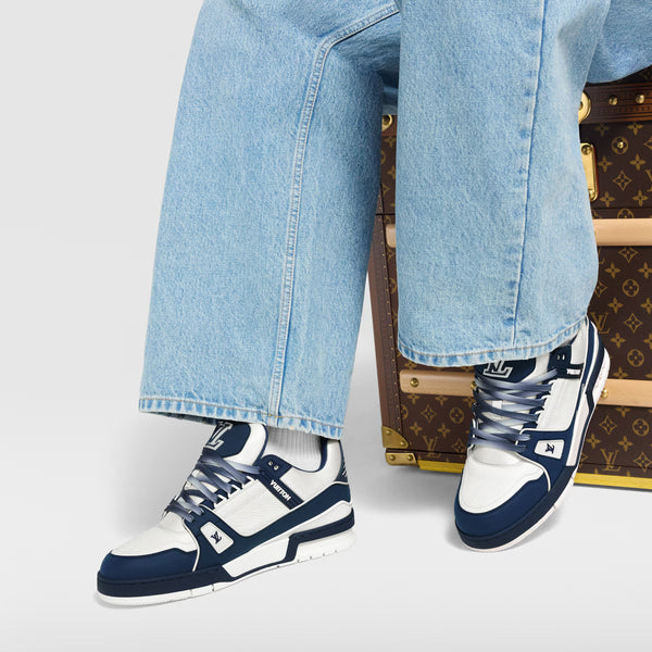 Premium White and Navy Sneakers