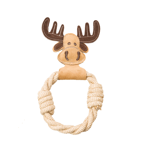 Copy of Copy of Premium Quality Natural Wigglies Randier Ring Leather Toy for Dogs