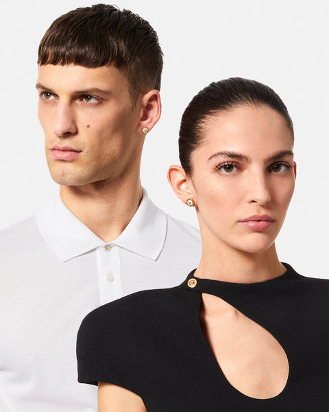 Luxury Brand Enamel Medusa Stud Earrings