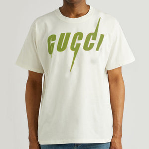 Branded  'Blade' Print  Drop Shoulder T-Shirt