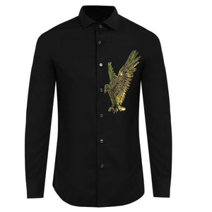 Luxury Embellished Eagle  Shirt