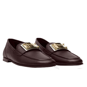 Premium Logo-Plaque  Black Loafers