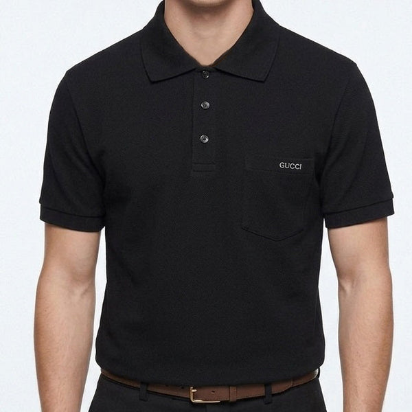 Premium Black Polo T-Shirt Minimal & Elegant Style