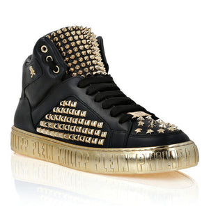 Nappa Leather Mid-Top Sneakers Studs