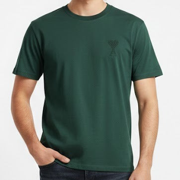 Emerald Green Oversized Cotton T-Shirt with Signature Embroidered Logo