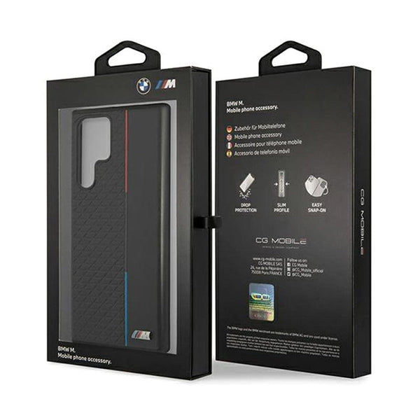 BMW Embossed Triangle Texture Leather Case for Samsung Galaxy S22 & S23 Series