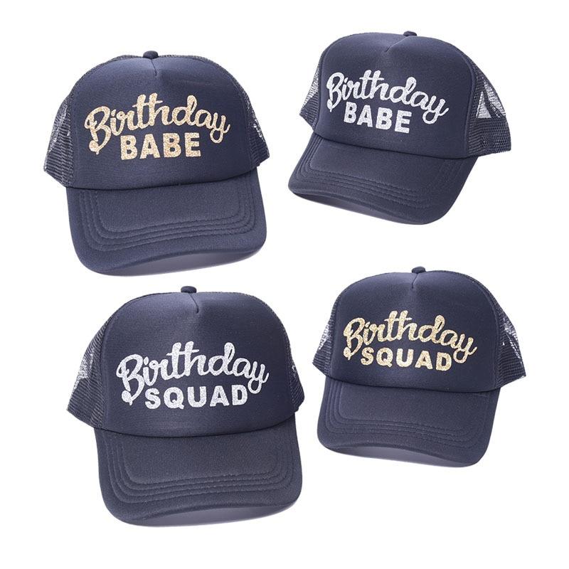BOTHDAY Babe & BOTHDAY SQUAD Baseball Cap Team Bride To Be Wedding Decoration Bridal Shower Bachelorette Party Decor Supplies
