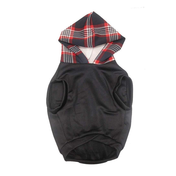 Black & Red 'Free Hugs' Dry Fit Hoodie For Small Breeds