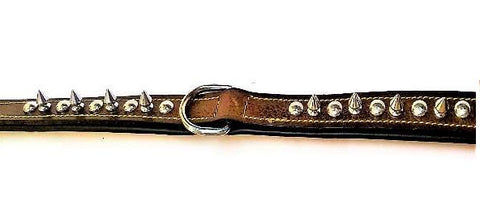 Leather Spike Stud Dog Collar for Medium Size Dog Breed