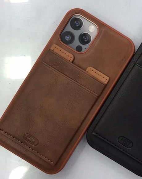 HBD Leather Wallet Case for iPhone - Brown