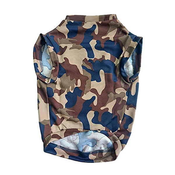 Camouflage Printed Dri Fit Party Dog T-Shirt for Small Breeds