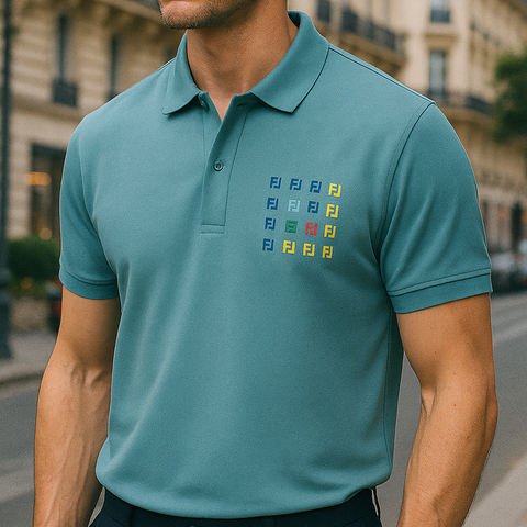 Premium Square Embroidered Logo Polo T-shirt
