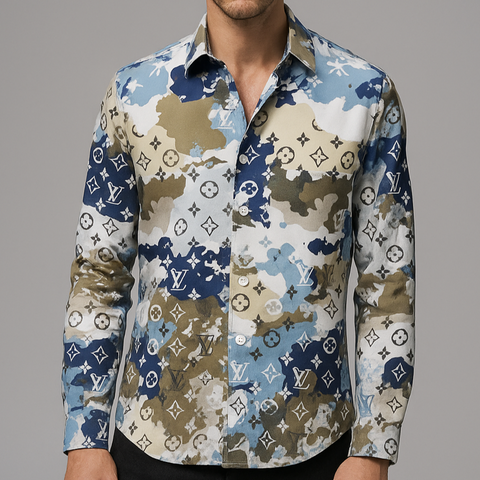 Luxury Men’s LV monogram Clouds Designer Shirts