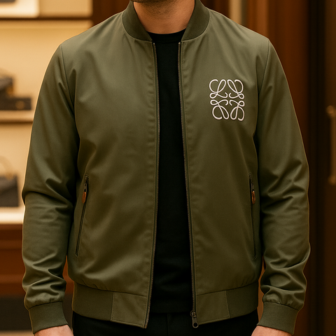 Premium Elegant Embroidered Logo Zipper Jacket