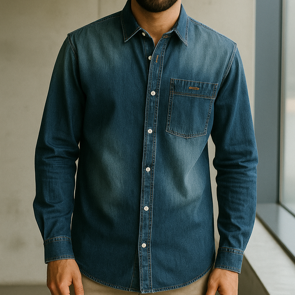 Classic Blue Denim Shirt – Effortless Casual Style