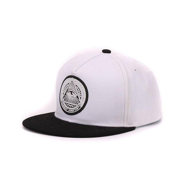snapback 3d god eyes plastic patch mens flat brim baseball cap hip hop hat and cap for men and women