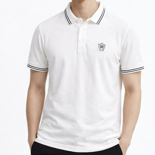 Men’s Premium Solid Polo T-Shirt  Classic Collar, Elegant Logo Detail