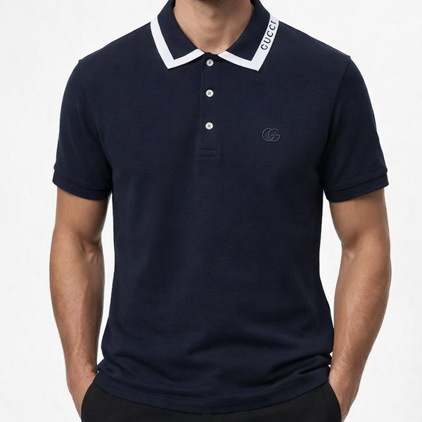 Premium Navy Blue Polo T-Shirt for Men Stylish Collar Casual Wear