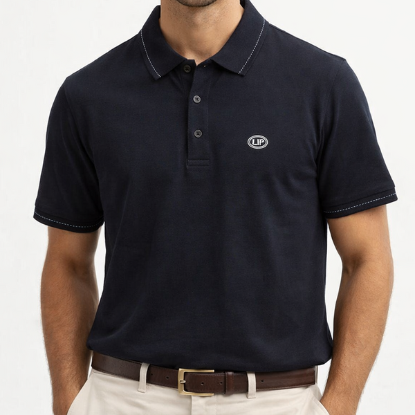 Classic Black Luxury Polo T-Shirt for Men