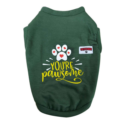 Dark-Green Premium Warm Fleece Dog Sweatshirt for Small Breeds