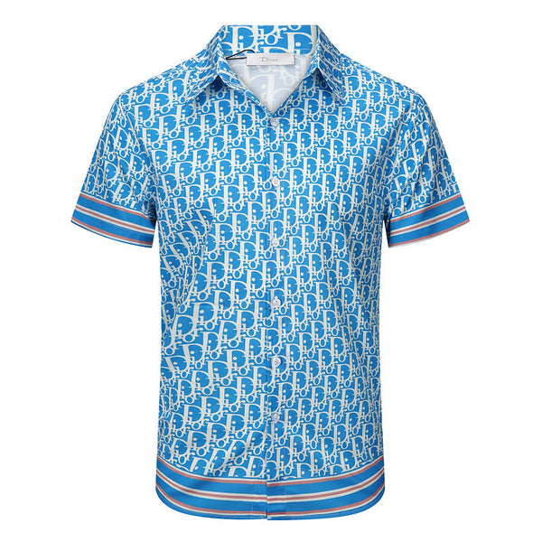 Luxurious Logo  Oblique Short-Sleeved Hawaii Shirt