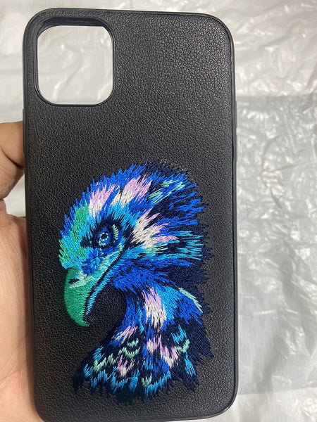 Eagle Leather Back Case Cover - Black