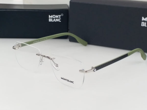 Sleek Black Rimless Glasses for Men and Women