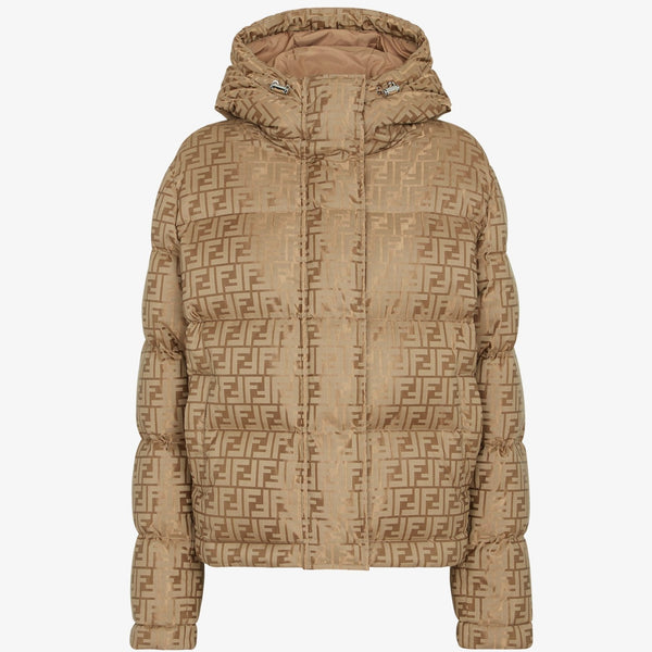 Branded Logo-Patched Hooded Puffer Jacket