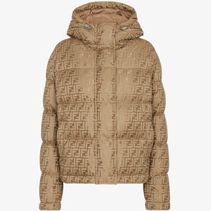 Branded Logo-Patched Hooded Puffer Jacket
