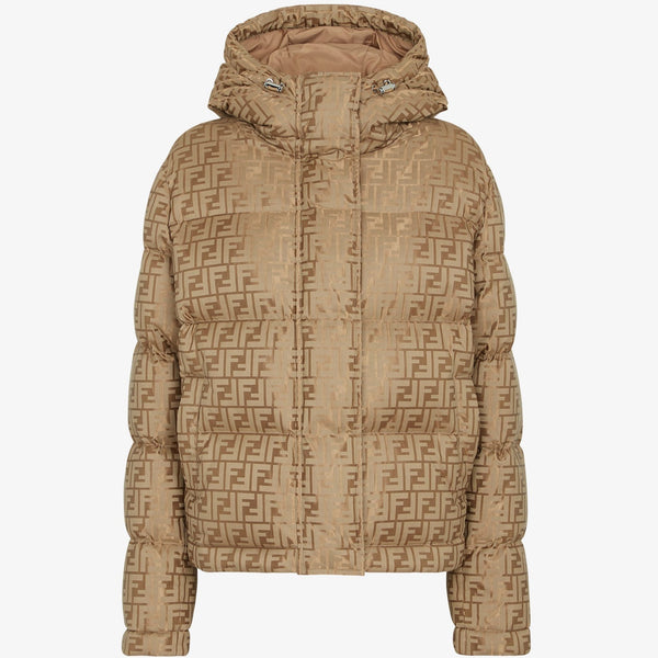 Branded Logo-Patched Hooded Puffer Jacket