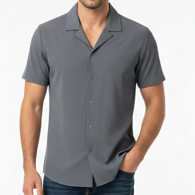 Premium Modern Short-Sleeve Button-Up Shirt