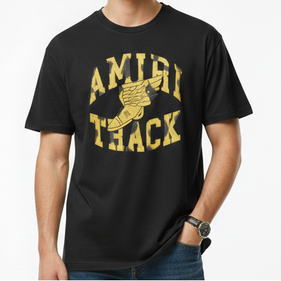 Track Logo-Flocked Premium T-shirt