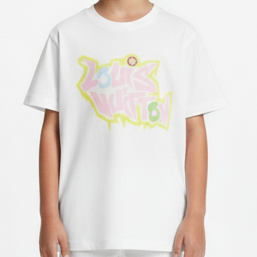 Imported  Cute White Graphic Print Kids T-Shirt