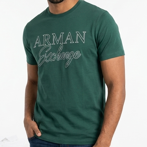 Classic Green Logo T-Shirt for Men  Casual Everyday Comfort