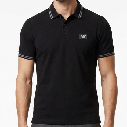 Premium Men's Black Polo T-Shirt | Classic Regular Fit Casual Half Sleeve Polo