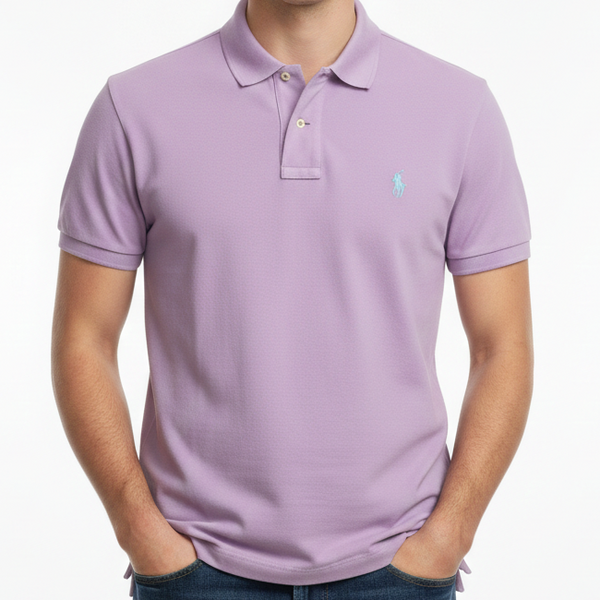 Men’s Premium Lavender Classic Fit Polo Shirt Elegant Signature Edition