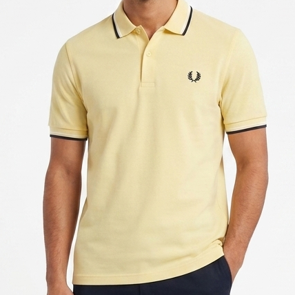 Premium Lemon Yellow Regular Fit Polo T-Shirt for Men