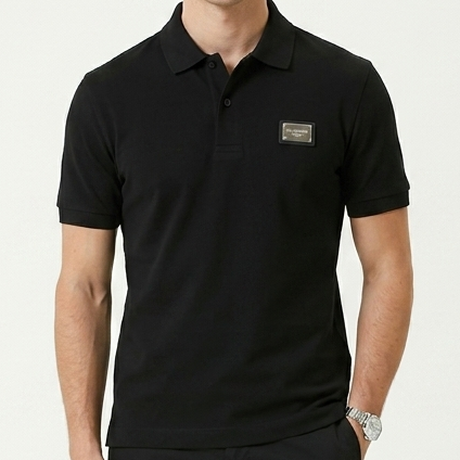 Premium Black Polo T-Shirt – Classic Minimal Design