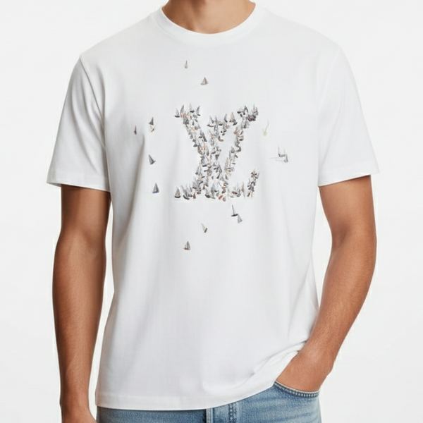 Men’s Premium White Artistic Graphic Printed T-Shirt
