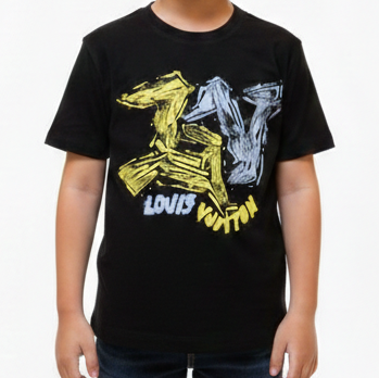 Cool Black Graphic Print Kids T-Shirt