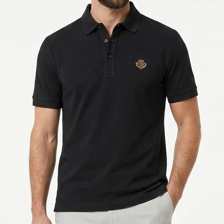 Premium Black Polo T-Shirt for Men Smart Casual Regular Fit